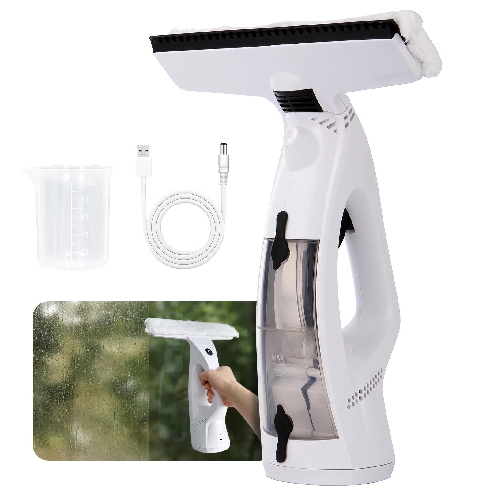 SparkleVac – 3-in-1 Cordless Window & Glass Vacuum Cleaner