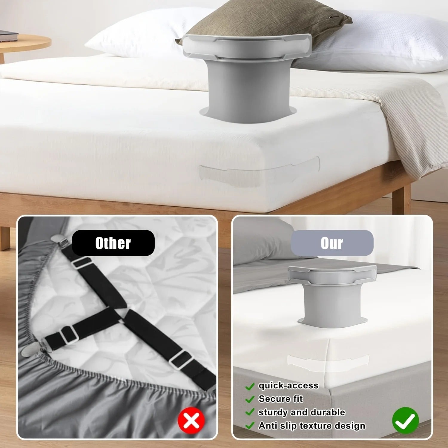 Ultimate Sheet Grippers - Essence Home N Wellness
