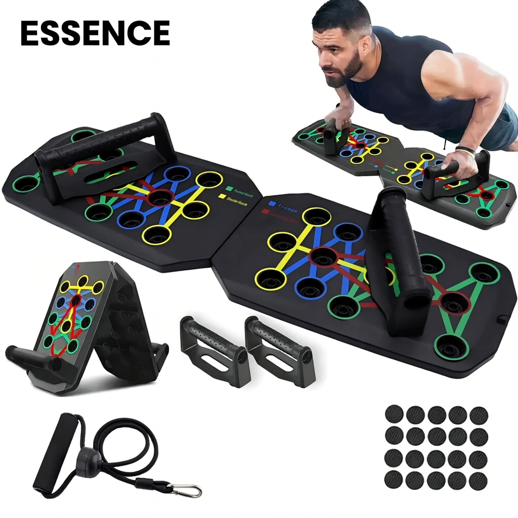 Elite PushUp Board – Portable Home Workout Trainer - Essence Home N Wellness
